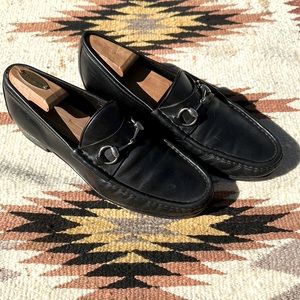 Black Gucci loafers